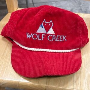 Vintage Red Wolf Creek Corduroy Cap